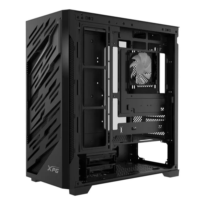 XPG STARKER AIR BTF Midi Tower Juodas, korpusas, ATX, EATX, micro ATX, Mini-ITX, SPCC, grūdintas stiklas