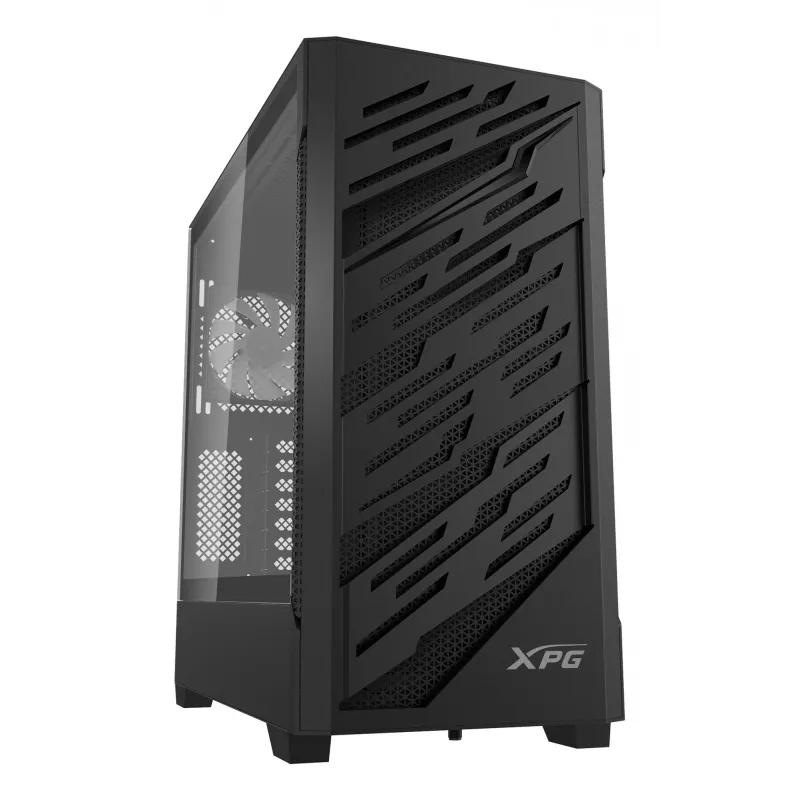 XPG STARKER AIR BTF Midi Tower Juodas, korpusas, ATX, EATX, micro ATX, Mini-ITX, SPCC, grūdintas stiklas