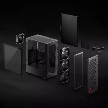 XPG VALOR AIR Vidutinis Bokštas Juodas