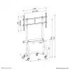 Neomounts NS-M3800BLACK mobilus televizoriaus stovas 60-100 col.