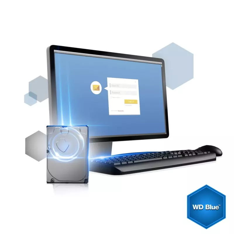 WESTERN DIGITAL kietasis diskas WD Blue WD5000AZLX – 500 GB, SATA 3.5 colio, 7200 aps./min., 32 MB buferis