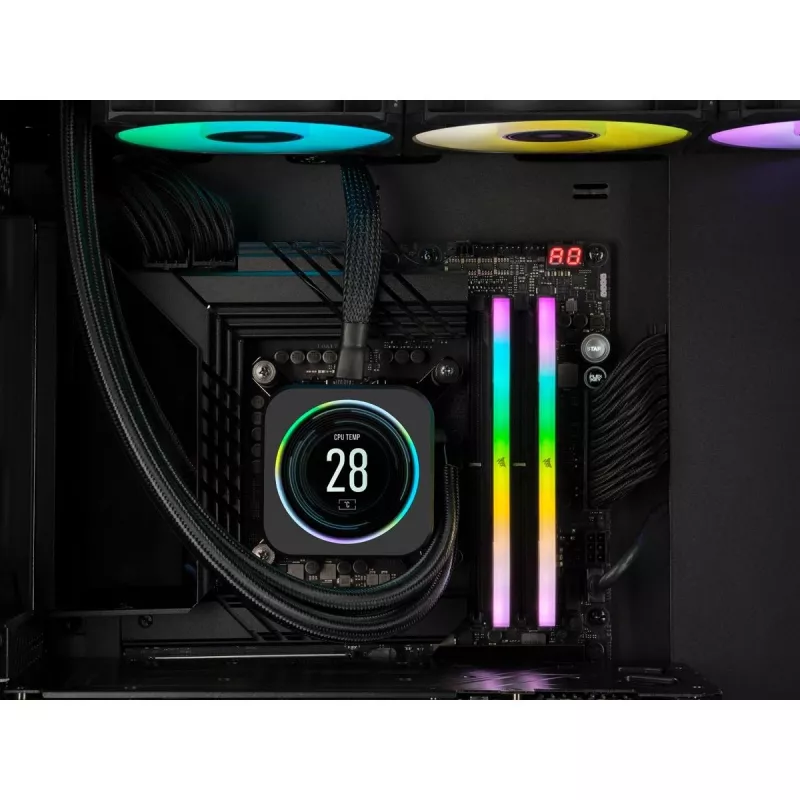 CORSAIR Vengeance RGB 32 GB (2x16 GB) DDR5 6000 MHz CL36 atminties rinkinys juodas