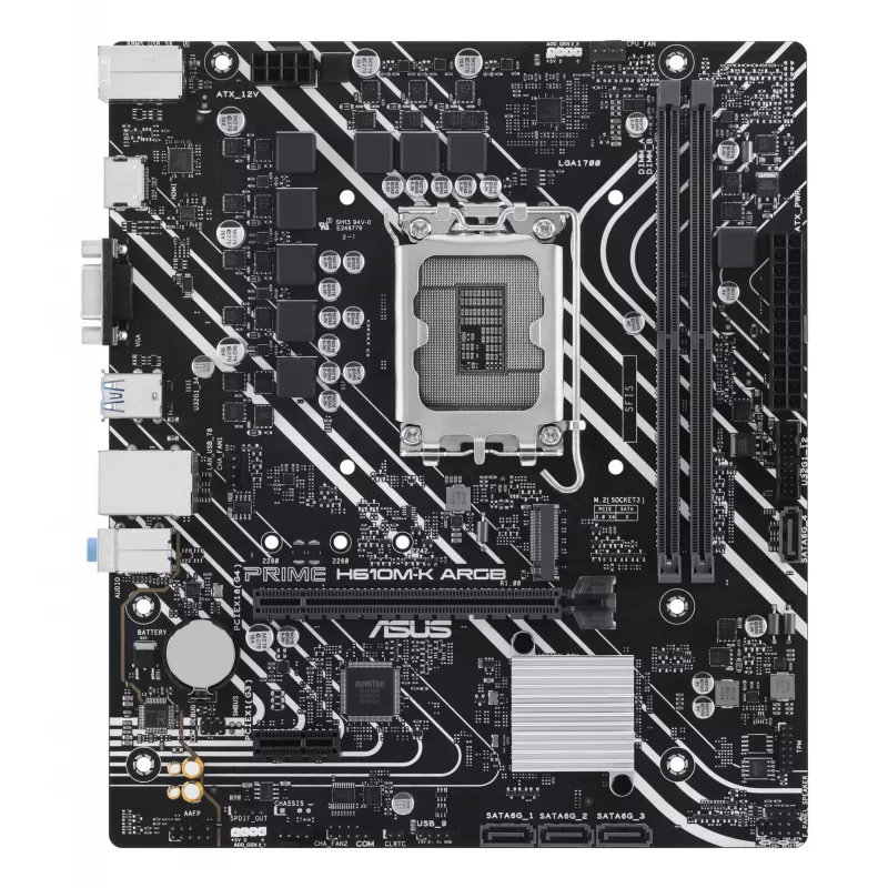 ASUS PRIME H610M-K ARGB Intel H610 LGA 1700 micro ATX pagrindinė plokštė