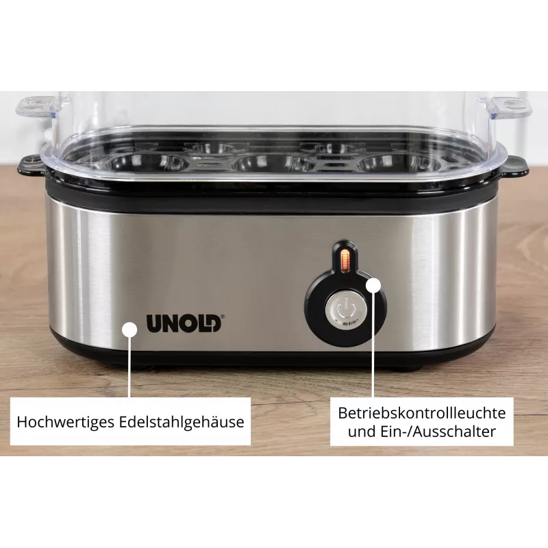 Unold 38610 kiaušinių virimo aparatas 3 kiaušiniams 210 W Nerūdijantis plienas