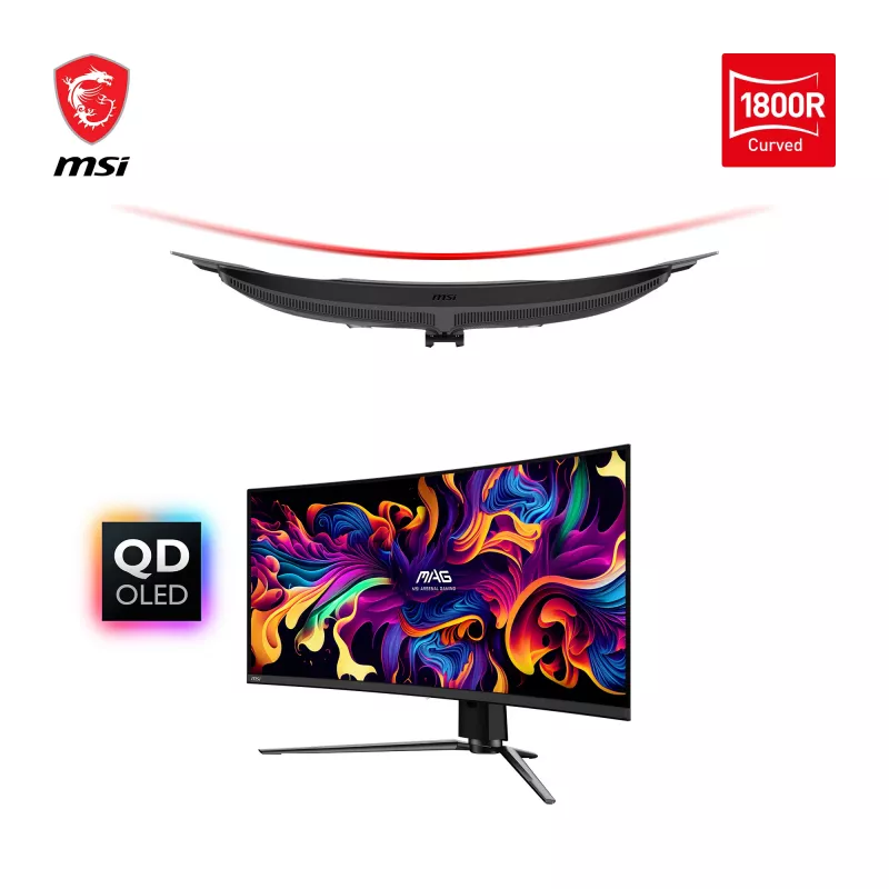 Monitorius MSI MAG 341CQPDE QD-OLED 86,4 cm (34 colių) 3440 x 1440 pikselių UltraWide Quad HD juodas