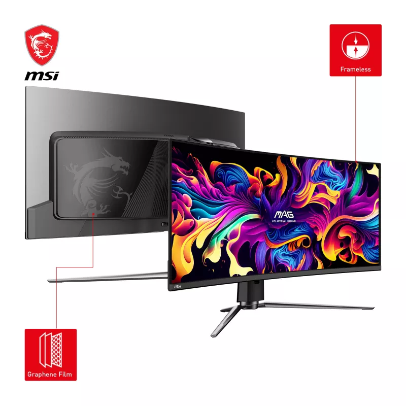 Monitorius MSI MAG 341CQPDE QD-OLED 86,4 cm (34 colių) 3440 x 1440 pikselių UltraWide Quad HD juodas
