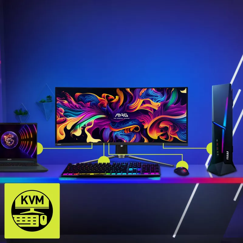 Monitorius MSI MAG 341CQPDE QD-OLED 86,4 cm (34 colių) 3440 x 1440 pikselių UltraWide Quad HD juodas