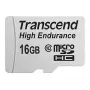 „Transcend“ 16 GB „MicroSDHC“ klasės 10 atminties kortelė su adapteriu