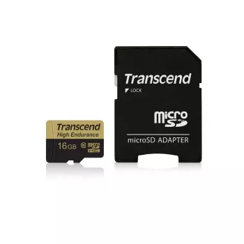 „Transcend“ 16 GB „MicroSDHC“ klasės 10 atminties kortelė su adapteriu