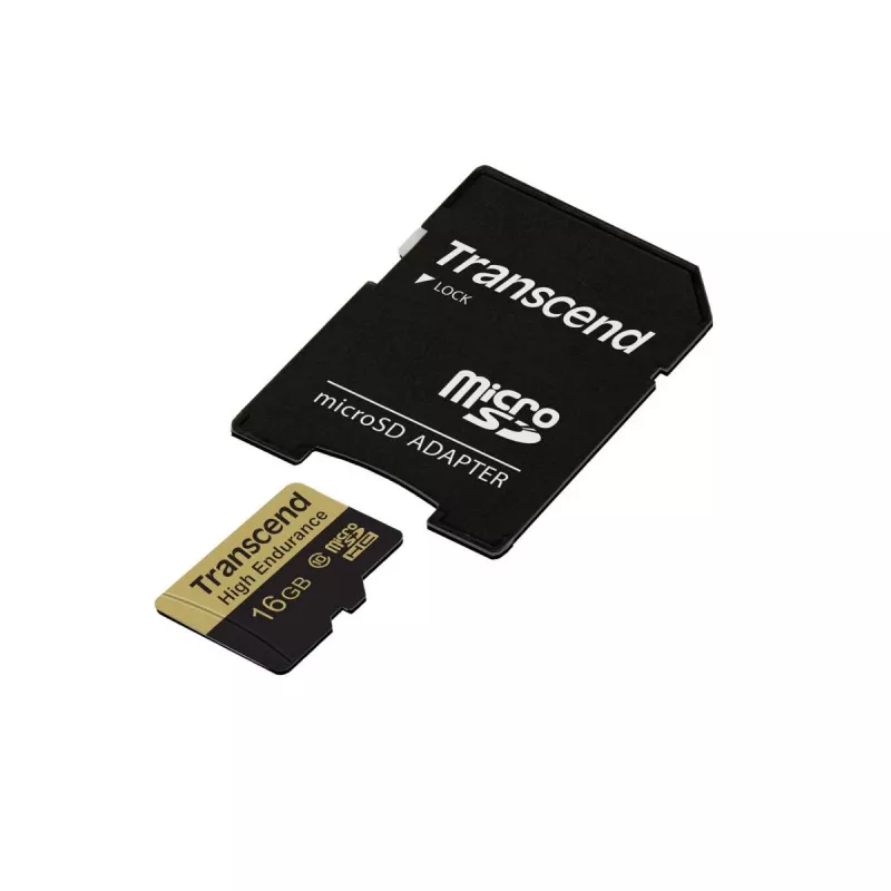 „Transcend“ 16 GB „MicroSDHC“ klasės 10 atminties kortelė su adapteriu