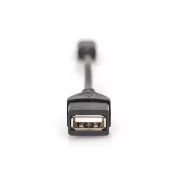 DIGITUS USB 2.0 adapterinis kabelis, OTG, mini B - A M/F, 20 cm, juodas