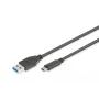 DIGITUS ASSMANN USB Type-C jungiamasis laidas, tipas C į A M/M, 1m Super Speed juodas