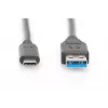 DIGITUS ASSMANN USB Type-C jungiamasis laidas, tipas C į A M/M, 1m Super Speed juodas