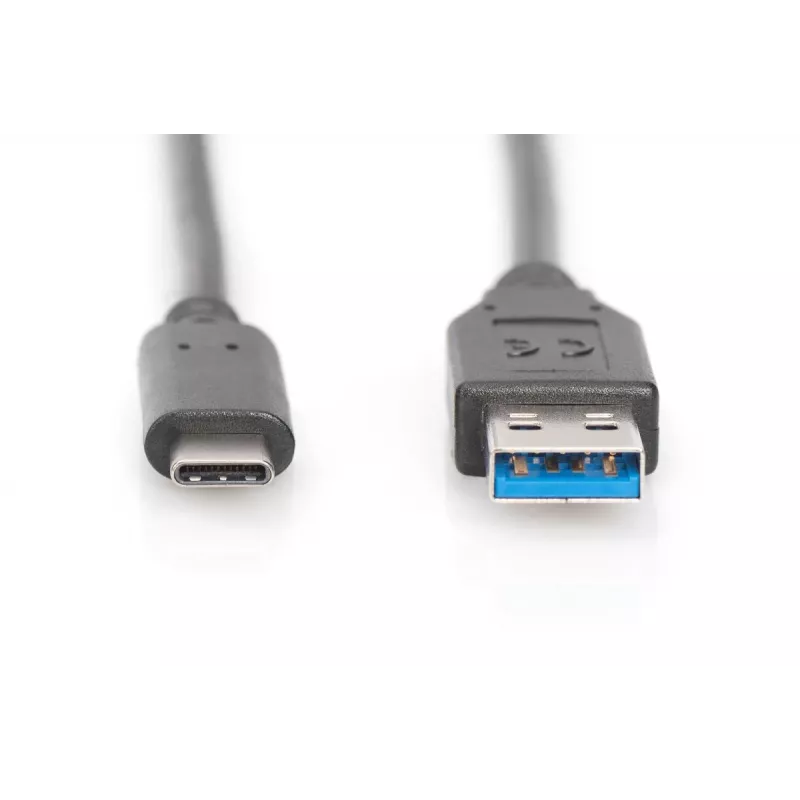 DIGITUS ASSMANN USB Type-C jungiamasis laidas, tipas C į A M/M, 1m Super Speed juodas