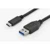 DIGITUS ASSMANN USB Type-C jungiamasis laidas, tipas C į A M/M, 1m Super Speed juodas