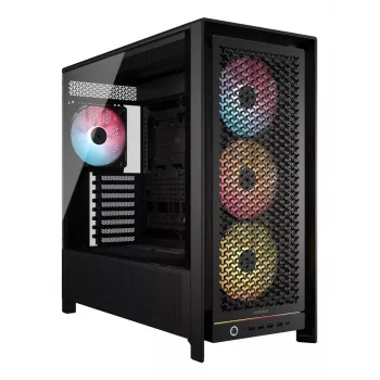 Korpusas CORSAIR FRAME 5000D RS ARGB Midi Tower Juodas — ATX, palaiko 3x140mm priekinius ventiliatorius, 2.5/3.5 colio diskus