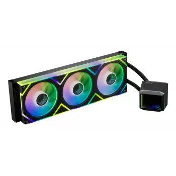 XPG LEVANTE II 360 Black, viskas viename skysčio aušintuvas, 12 cm, juodas