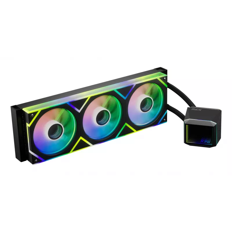 XPG LEVANTE II 360 Black, viskas viename skysčio aušintuvas, 12 cm, juodas