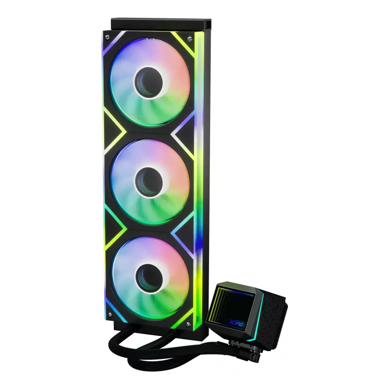 XPG LEVANTE II 360 Black, viskas viename skysčio aušintuvas, 12 cm, juodas