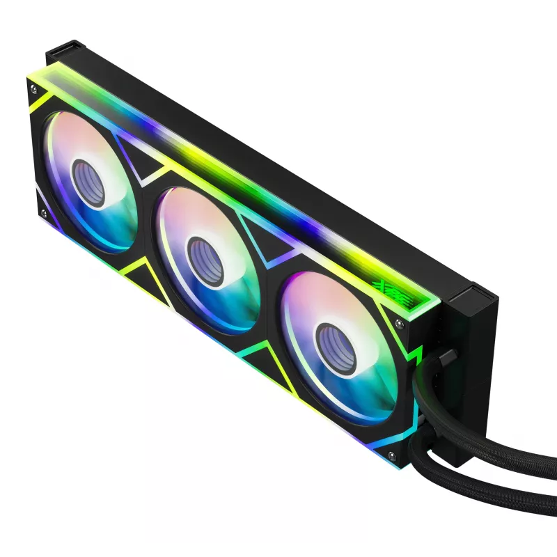 XPG LEVANTE II 360 Black, viskas viename skysčio aušintuvas, 12 cm, juodas