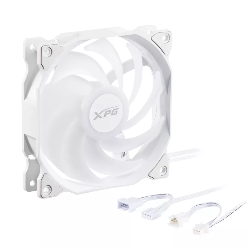 XPG VENTO 120 ARGB PWM 3 vnt. pakuotė Baltas, Ventiliatorius, 12 cm, 300 RPM, 1650 RPM, Baltas