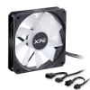 XPG VENTO R 120 ARGB PWM Juodas, ventiliatorius, 12 cm, 300 RPM, 1600 RPM, juodas