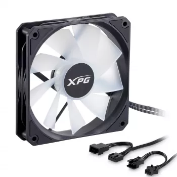 XPG VENTO R 120 ARGB PWM Juodas, ventiliatorius, 12 cm, 300 RPM, 1600 RPM, juodas