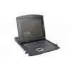 DIGITUS modulinė 43,2 cm (17 colių) TFT konsolė su 8 prievadų KVM RAL 9005 juoda - Qwerty US