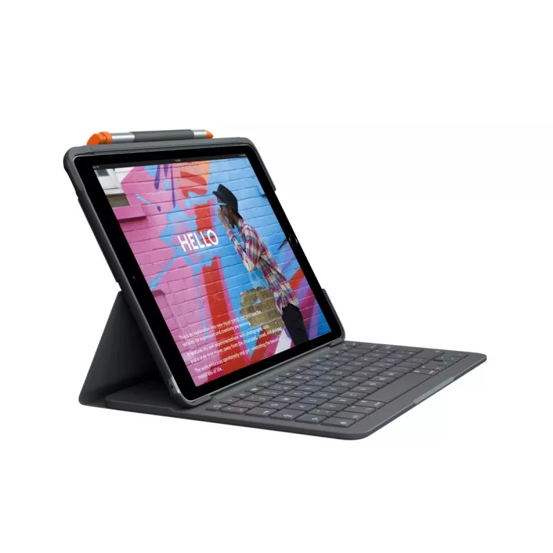 LOGITECH Slim Folio iPad 7 kartos Graphite Qwertz Deutsch