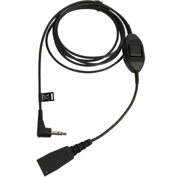 Jabra QD į 3,5 mm lizdą su atsakymo mygtuku, laidas, juodas