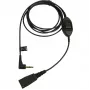 Jabra QD į 3,5 mm lizdą su atsakymo mygtuku, laidas, juodas