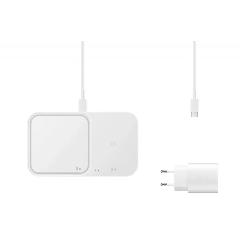 Samsung EP-P5400 belaidis įkroviklis ausinėms, išmaniajam telefonui ir laikrodžiui, baltas, USB