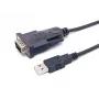 Equip USB-A į Serial (DB9) laidas, vyriškas/vyriškas, 1,5 m, juodas