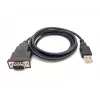 Equip USB-A į Serial (DB9) laidas, vyriškas/vyriškas, 1,5 m, juodas