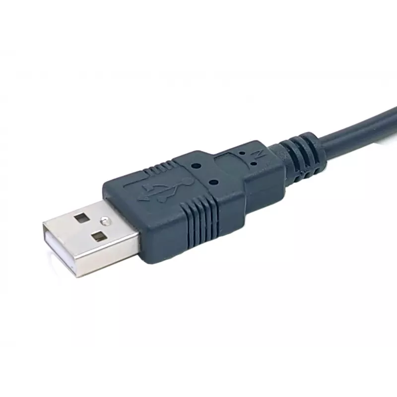 Equip USB-A į Serial (DB9) laidas, vyriškas/vyriškas, 1,5 m, juodas