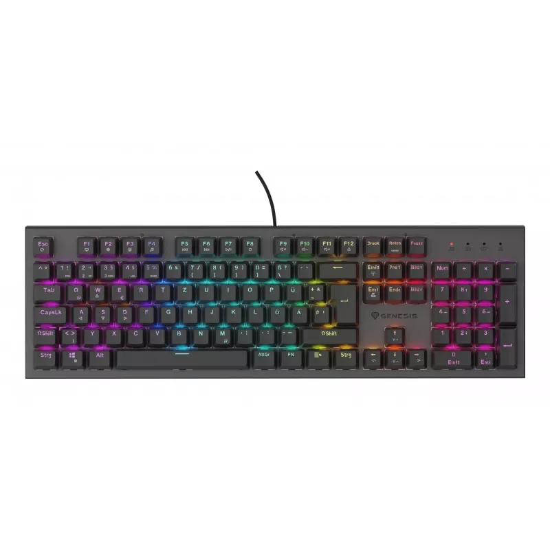 GENESIS NKG-2179 klaviatūra, žaidimų, USB, QWERTZ, vokiškas išdėstymas, juoda