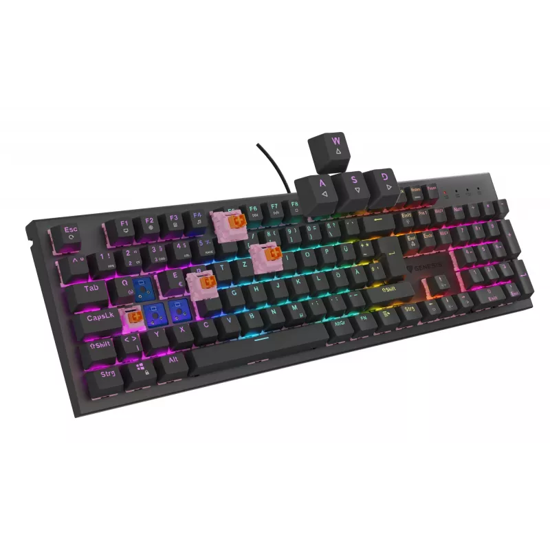 GENESIS NKG-2179 klaviatūra, žaidimų, USB, QWERTZ, vokiškas išdėstymas, juoda