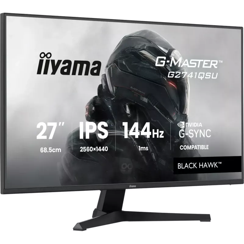 Monitorius iiyama G-MASTER G2741QSU-B1 27 colių QHD IPS 144Hz 1ms G-Sync
