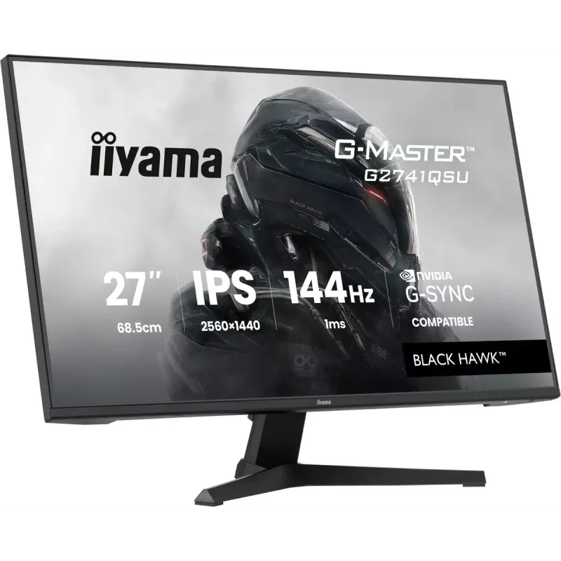 Monitorius iiyama G-MASTER G2741QSU-B1 27 colių QHD IPS 144Hz 1ms G-Sync