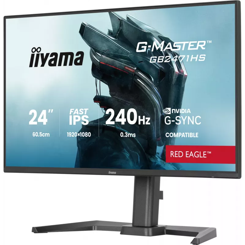 Monitorius iiyama G-MASTER GB2471HS-B1 60.5 cm (23.8 inch) Full HD 1920x1080 Juodas