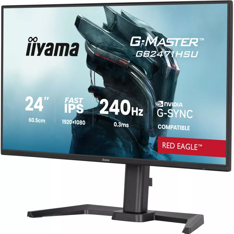 Monitorius iiyama G-MASTER GB2471HSU-B1 60,5 cm (23,8 col.) 1920 x 1080 pikselių Full HD juodas
