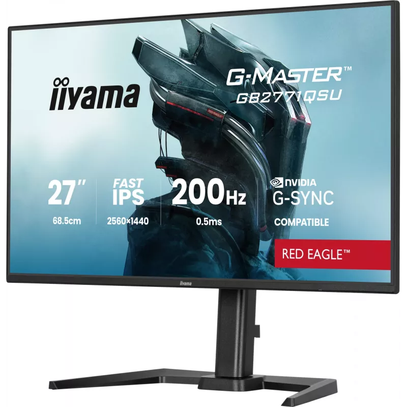 Monitorius iiyama G-MASTER GB2771QSU-B1 27 colių WQHD 2560x1440 200Hz 0.5ms MPRT