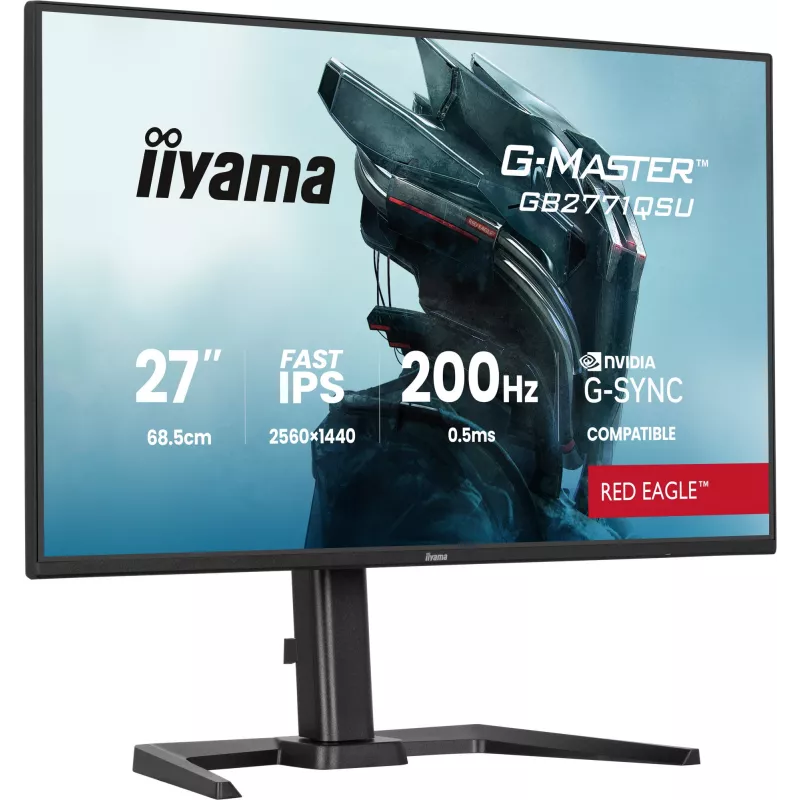 Monitorius iiyama G-MASTER GB2771QSU-B1 27 colių WQHD 2560x1440 200Hz 0.5ms MPRT