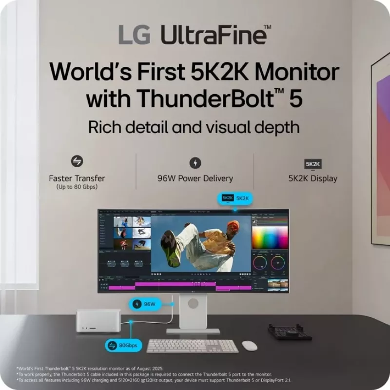LG 40U990A-W monitorius 101,6 cm (40 col.) 5120 x 2160 pikselių WUHD juodas