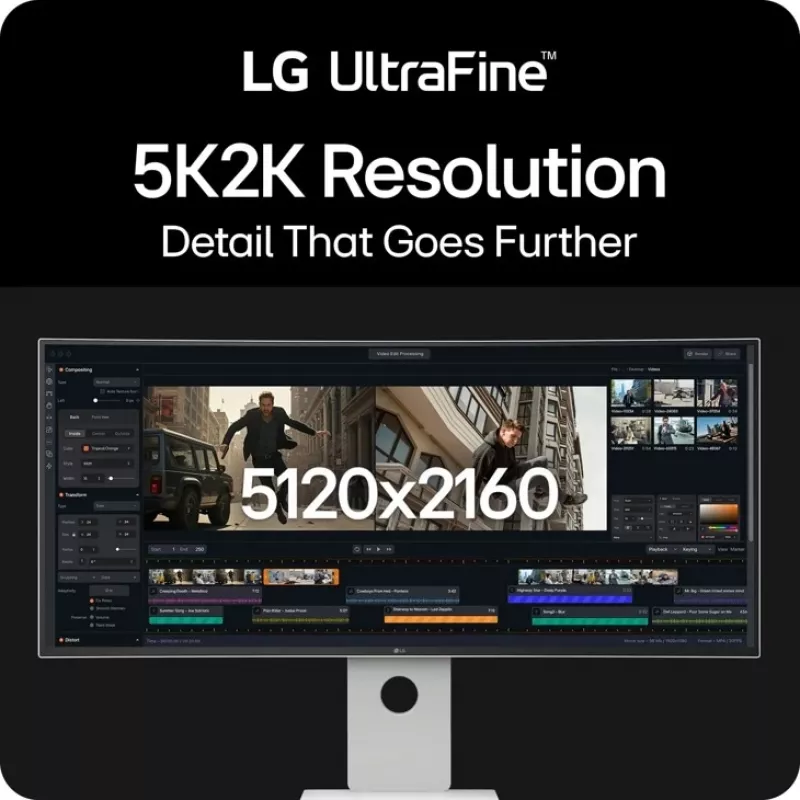 LG 40U990A-W monitorius 101,6 cm (40 col.) 5120 x 2160 pikselių WUHD juodas