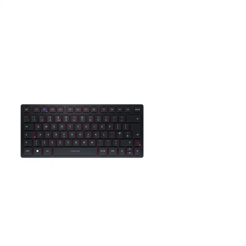 CHERRY KW 9200 MINI klaviatūra universali USB + RF belaidė + Bluetooth QWERTY UK angliškas juoda