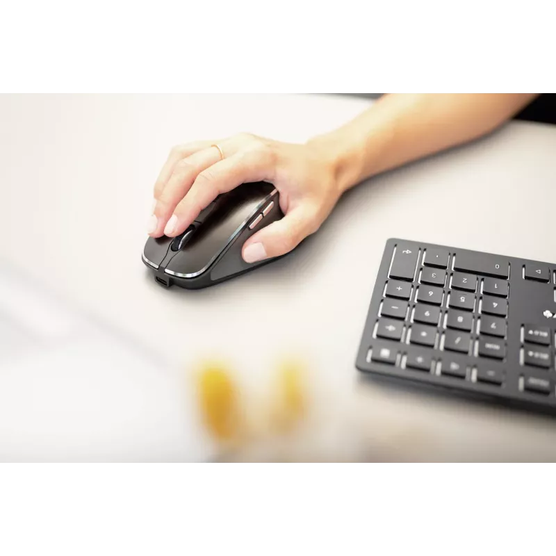 CHERRY DW 9500 SLIM belaidė klaviatūra su pele, RF + Bluetooth, QWERTY, juoda/pilka