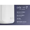 NETGEAR Orbi 870 triju dažnių juostų (2.4 GHz / 5 GHz / 6 GHz) Wi-Fi 7 (802.11be) maršrutizatorius, baltas, 4 vidinės antenos