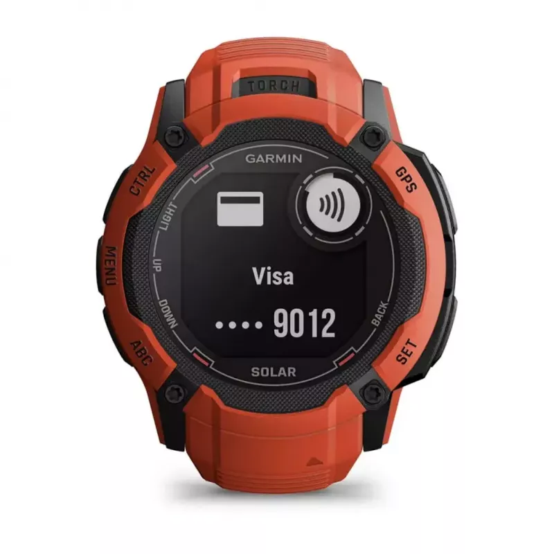 Sportinis laikrodis GARMIN Instinct 2X Solar – 50 mm polimerinis korpusas, saulės įkrovimas, GPS, 10 ATM, silikoninis dirželis