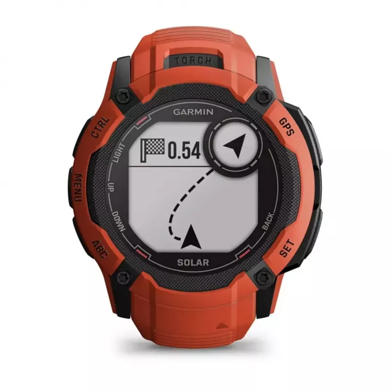 Sportinis laikrodis GARMIN Instinct 2X Solar – 50 mm polimerinis korpusas, saulės įkrovimas, GPS, 10 ATM, silikoninis dirželis
